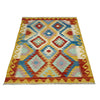 Hand Woven Wool Kelim 4' 2" x 5' 8" ft / 128 x 173 cm - No. G39088