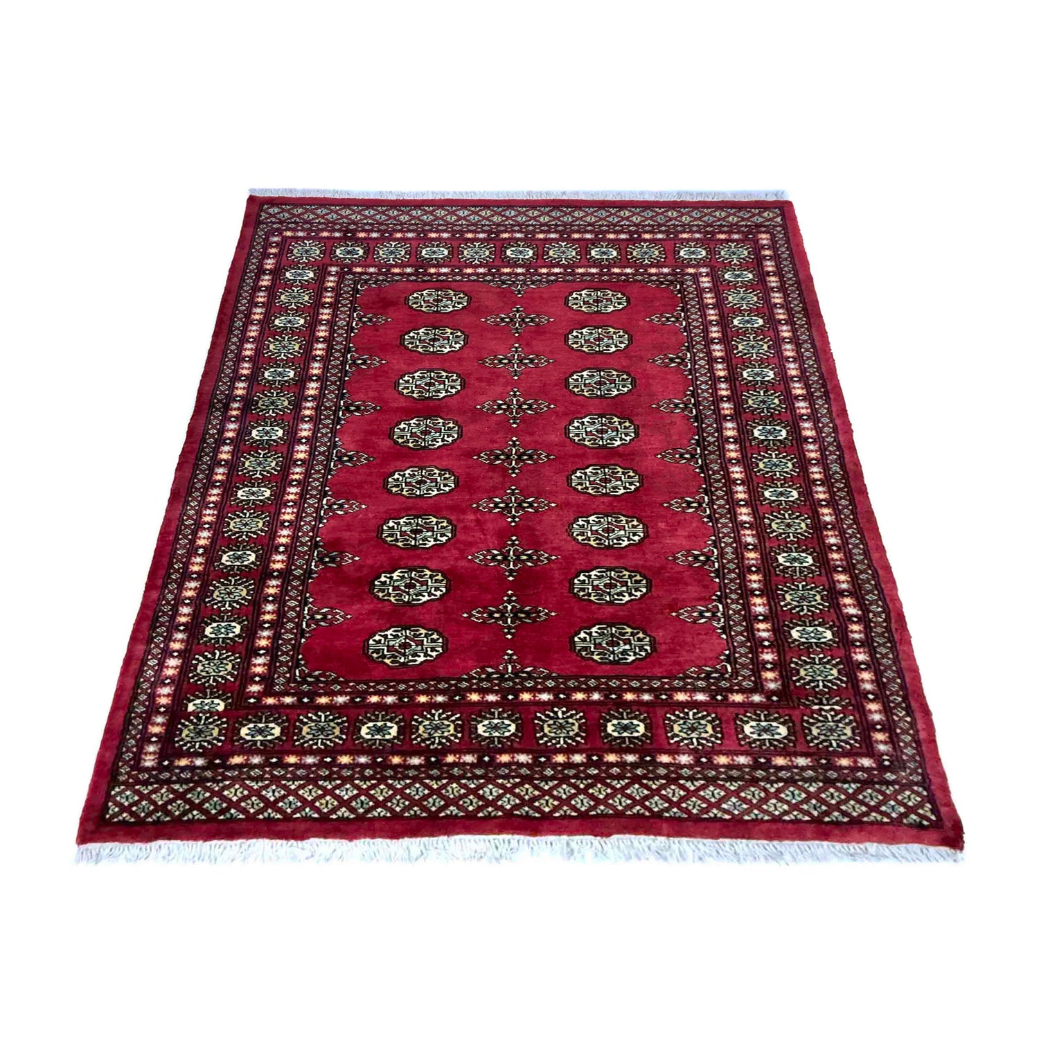 Handmade Bukhara Carpet 4' 1" x 5' 10" ft / 125 x 178 cm - No. G39155