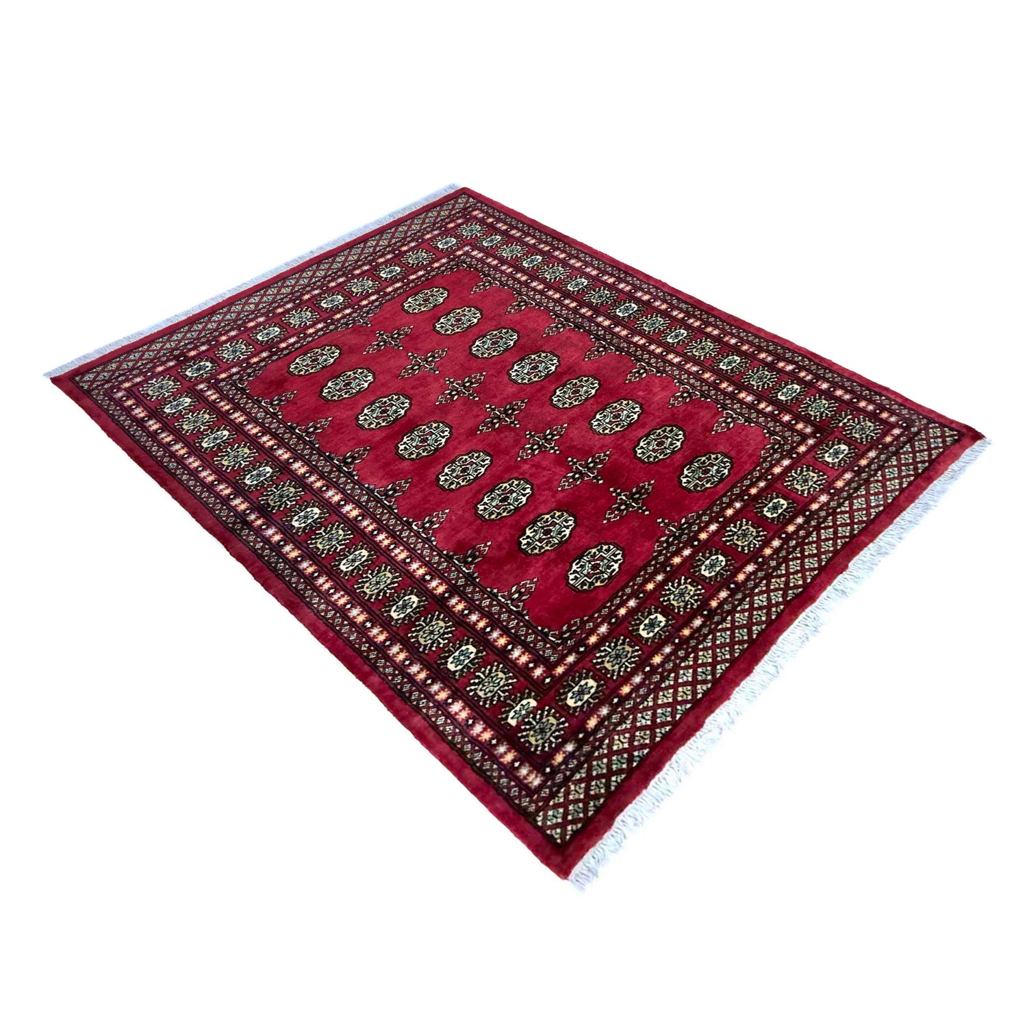 Handmade Bukhara Carpet 4' 1" x 5' 10" ft / 125 x 178 cm - No. G39155