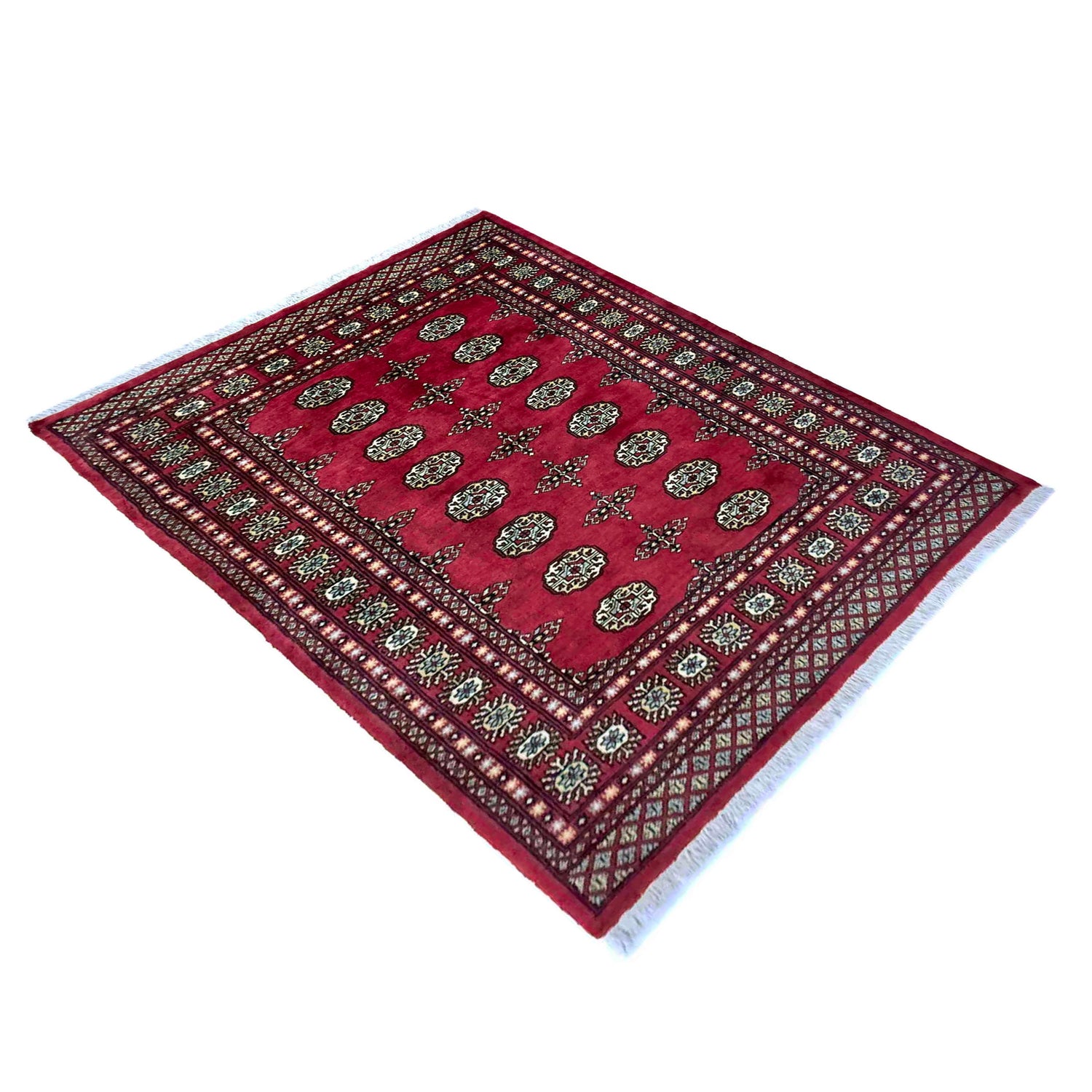 Handmade Bukhara Carpet 4' 1" x 5' 10" ft / 125 x 178 cm - No. G39155