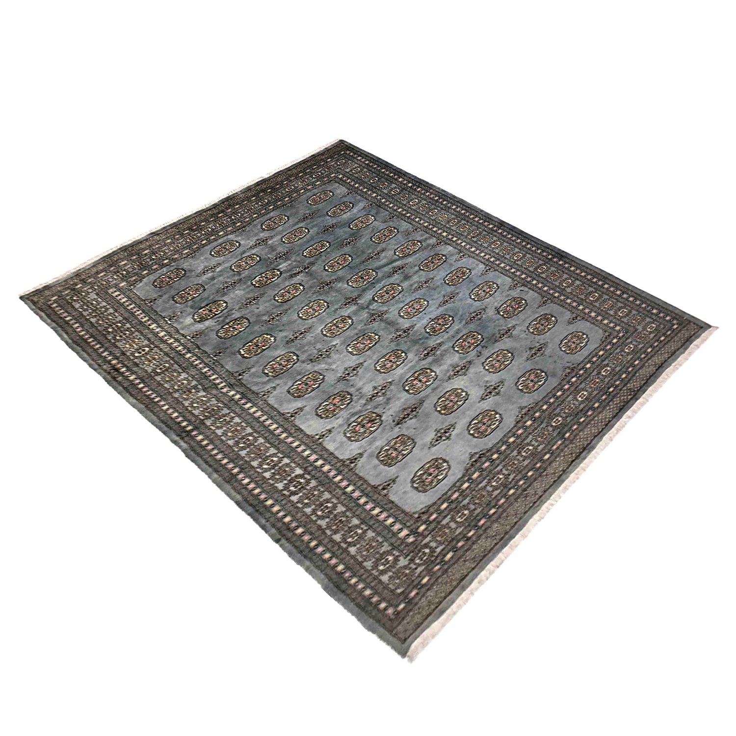 Hand Knotted Bokhara Carpet 6' 8" x 9' 8" ft / 204 x 295 cm - No. G39157