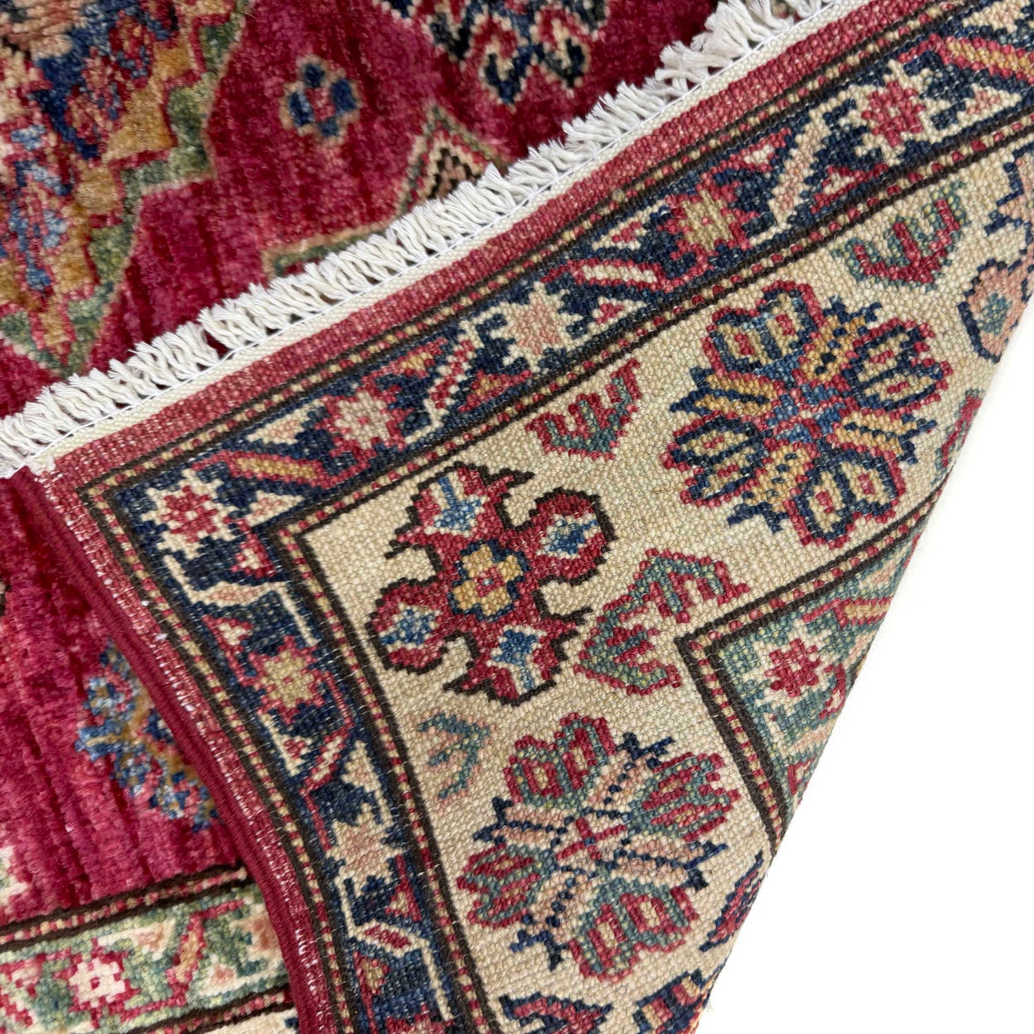 High-Quality Kazak Area Rug 3' 5" x 4' 10" ft / 104 x 148 cm - No. G39608