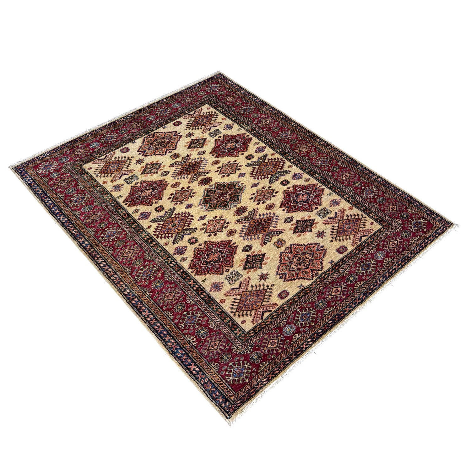 Fine Kazak Oriental Rug 5' 10" x 7' 9" ft / 178 x 236 cm - No. G39611