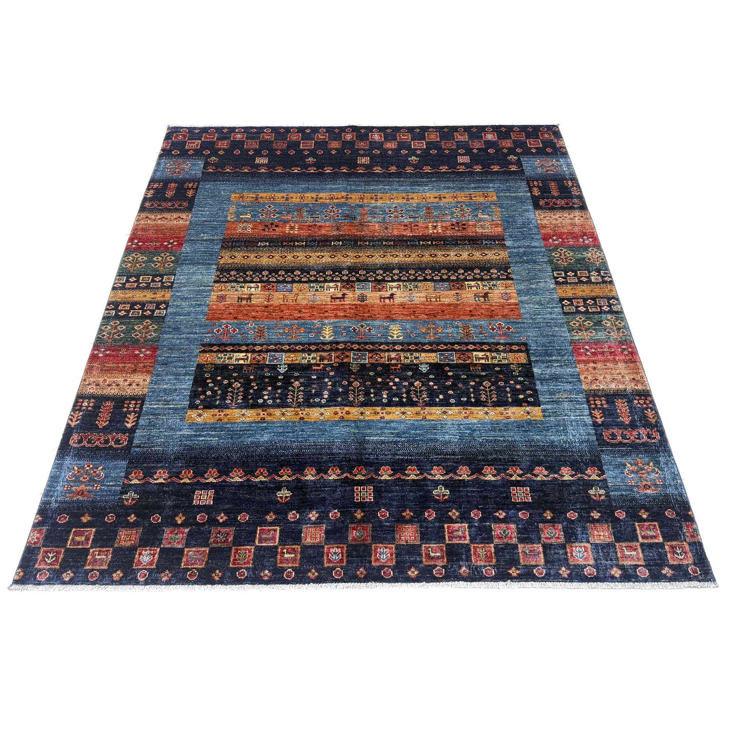 Persian Style Shikargah Rug 5' 10" x 7' 6" ft / 178 x 229 cm - No. G39619