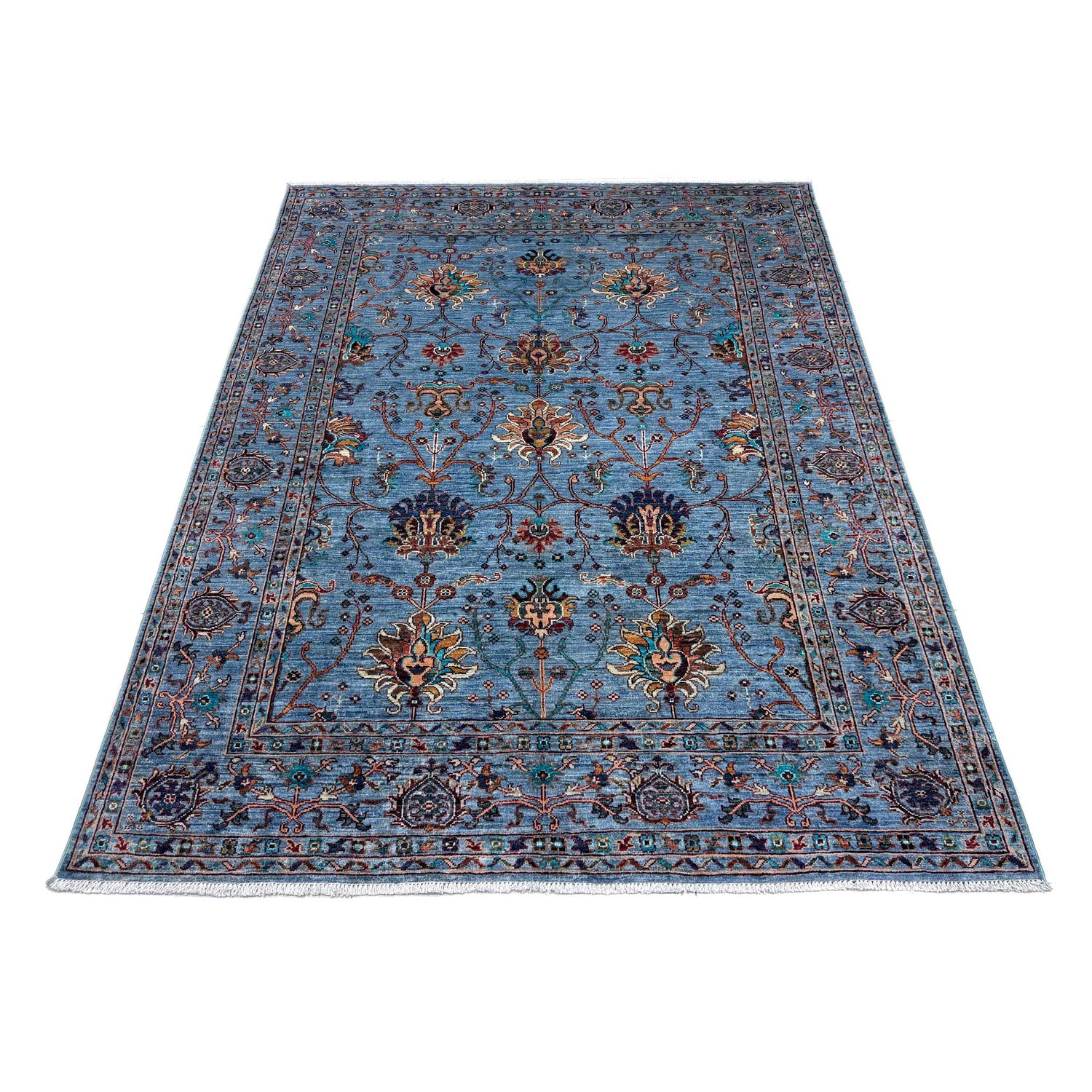 Blue Color Sultani Rug 5' 8" x 7' 9" ft / 173 x 237 cm - No. G39621