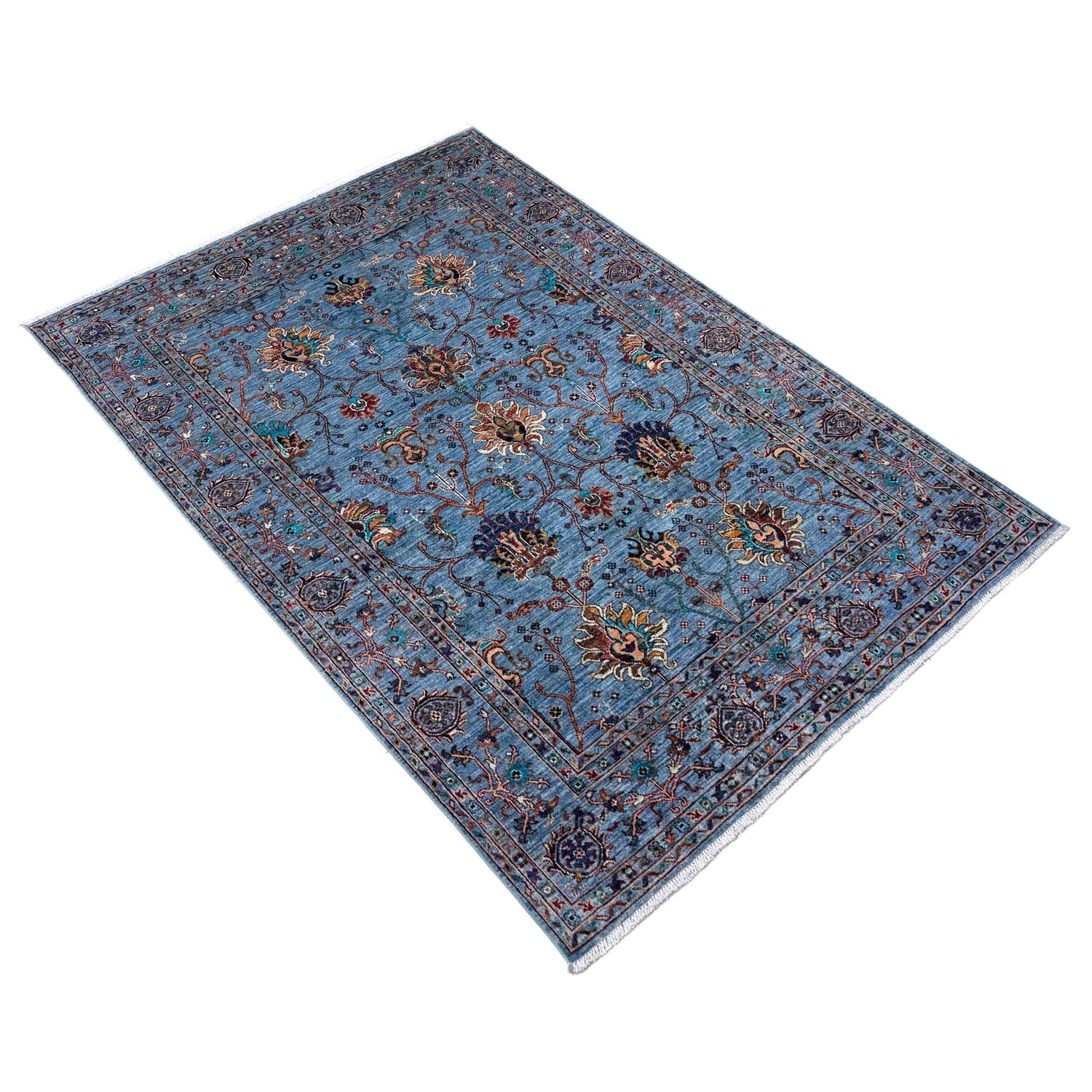 Blue Color Sultani Rug 5' 8" x 7' 9" ft / 173 x 237 cm - No. G39621