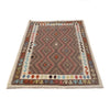 Colorful Flat-Weave Wool Kilim 4' 3" x 5' 9" ft / 130 x 174 cm - No. P26323