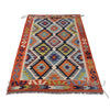 Colorful Flat-Weave Wool Kilim 3' 5" x 5' 7" ft / 103 x 171 cm - No. P26342