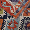 Colorful Flat-Weave Wool Kilim 3' 5" x 5' 7" ft / 103 x 171 cm - No. P26342