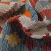 Colorful Flat-Weave Wool Kilim 6' 8" x 9' 10" ft / 203 x 300 cm - No. P26381