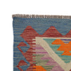 Colorful Flat-Weave Wool Kilim 6' 6" x 9' 10" ft / 198 x 299 cm - No. P26383