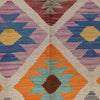 Colorful Flat-Weave Wool Kilim 6' 6" x 9' 10" ft / 198 x 299 cm - No. P26383