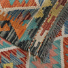 Hand Knotted Afghan Style Kilim 3' 4" x 4' 9" ft / 102 x 145 cm - No. P26395A