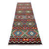 Hand Knotted Afghan Style Kilim Runner 2' 8" x 9' 8" ft / 81 x294 cm - No. P26472