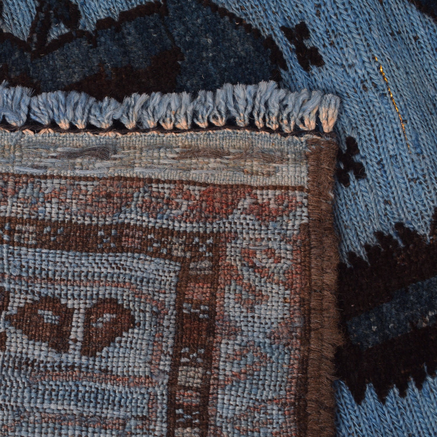 Hand Knotted Overdye Wool Rug 4' 2" x 6' 2" ft / 126 x 188 cm - No. P26498