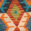 Colorful Flat-Weave Wool Kilim Runner 2' 9" x 6' 1" ft / 85 x185 cm - No. P26514