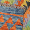 Colorful Flat-Weave Wool Kilim Runner 2' 5" x 6' 5" ft / 74 x196 cm - No. P26518