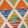 Colorful Flat-Weave Wool Kilim Runner 2' 4" x 6' 7" ft / 71 x200 cm - No. P26526