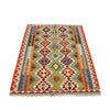 Hand Knotted Afghan Style Kilim 3' 6" x 4' 9" ft / 106 x 145 cm - No. P26538