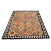 Handmade Turkish Design Wool Kilim 5' 0" x 6' 6" ft / 153 x 199 cm - No. P26564