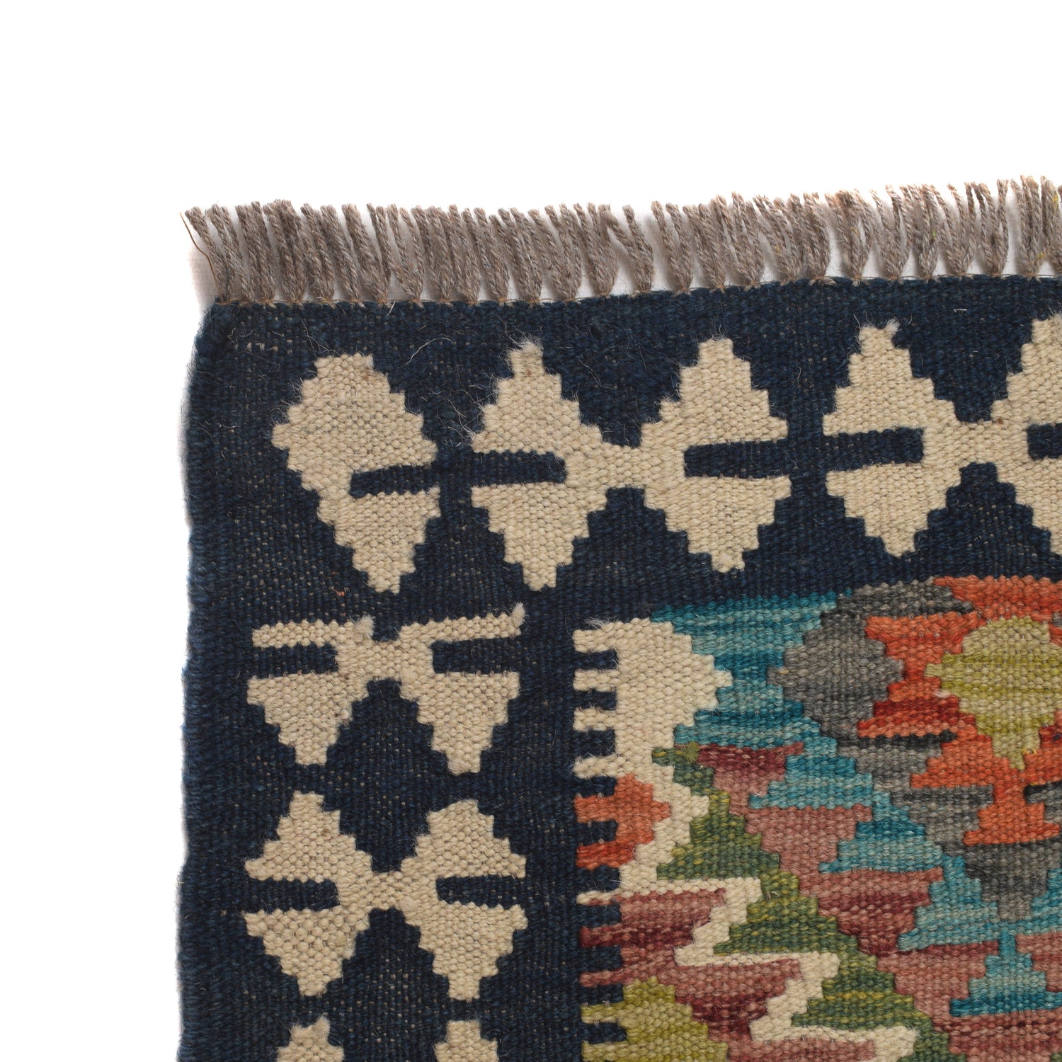 Handmade Turkish Design Wool Kilim 5' 0" x 6' 6" ft / 153 x 199 cm - No. P26564