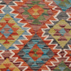 Handmade Turkish Design Wool Kilim 5' 0" x 6' 6" ft / 153 x 199 cm - No. P26564