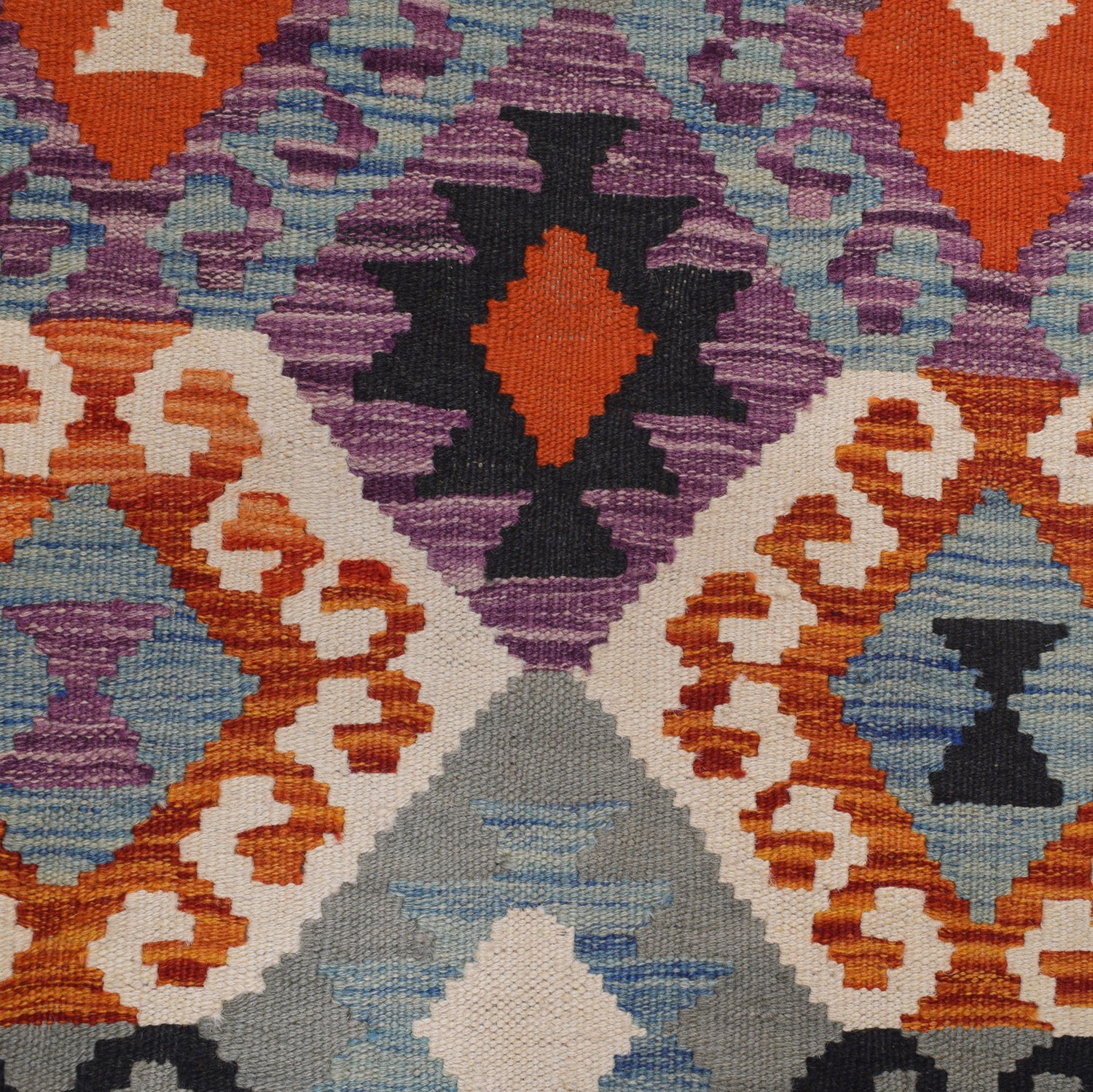 Hand Knotted Afghan Style Kilim Runner 2' 8" x 9' 9" ft / 81 x296 cm - No. P26606