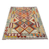 Hand Knotted Afghan Style Kilim 4' 1" x 5' 9" ft / 124 x 176 cm - No. P26609