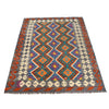 Hand Knotted Afghan Style Kilim 3' 11" x 5' 10" ft / 119 x 177 cm - No. P26612