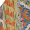 Colorful Flat-Weave Wool Kilim 3' 5" x 4' 11" ft / 103 x 150 cm - No. P26807