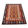 Colorful Flat-Weave Wool Kilim 3' 5" x 4' 11" ft / 103 x 149 cm - No. P26808