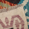 Handmade Turkish Design Wool Kilim 3' 6" x 4' 10" ft / 106 x 148 cm - No. P26811