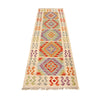 Handmade Vegetable Kilim 2' 1" x 7' 1" ft / 64 x215 cm - No. P26817