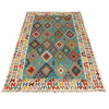 Colorful Flat-Weave Wool Kilim 6' 7" x 9' 9" ft / 200 x 297 cm - No. P26993