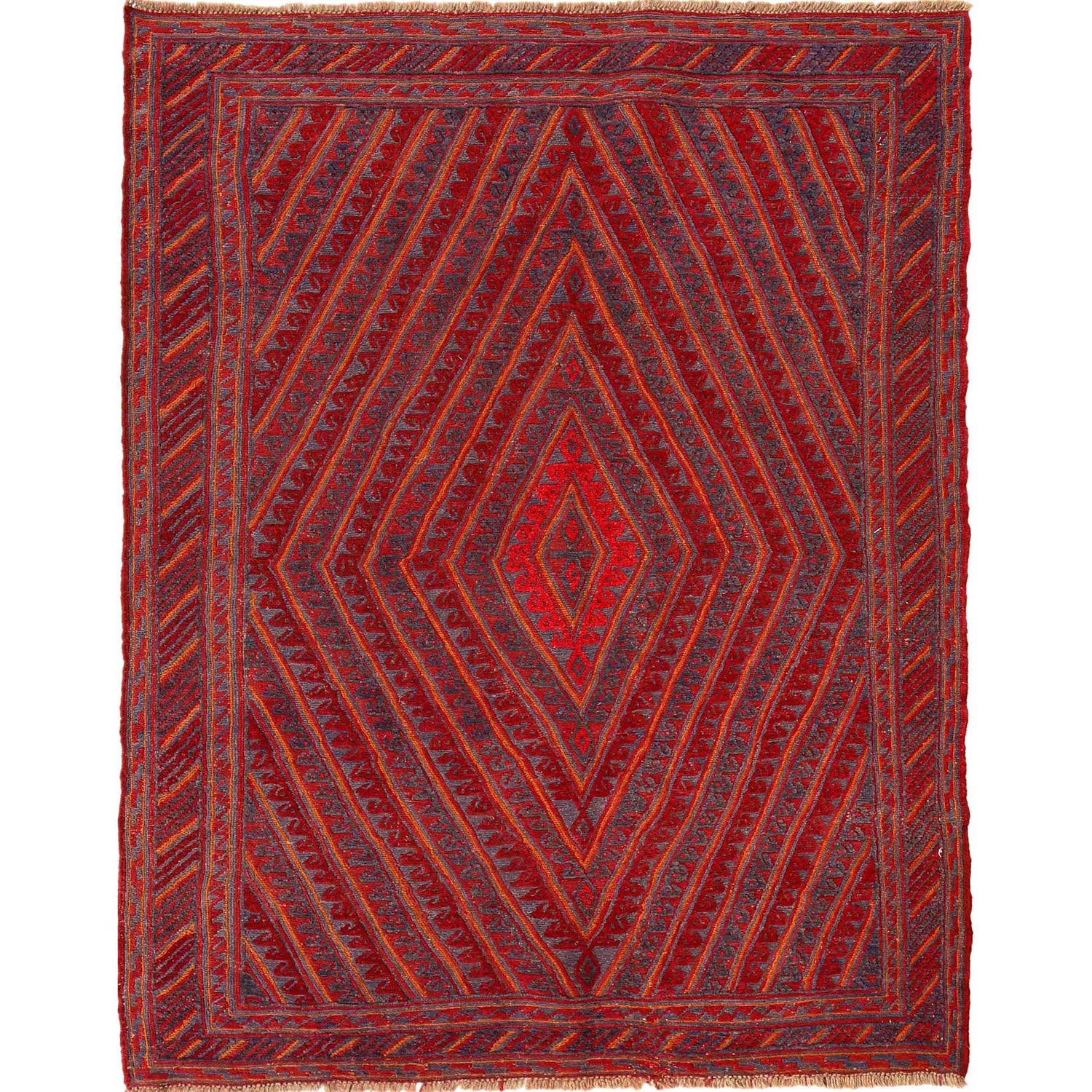 Handmade Mushwani Carpet 4' 9" x 6' 0" ft / 145 x 183 cm - No. P28030