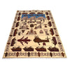 Authentic Afghan War Area Rug 3' 11" x 5' 10" ft / 120 x 178 cm - No. P28034