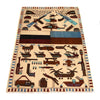 Handmade Afghan War Area Rug 3' 4" x 4' 11" ft / 101 x 150 cm - No. P28036