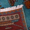 Handmade Afghan War Area Rug 3' 5" x 5' 1" ft / 103 x 147 cm - No. P28037