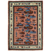 Handmade Afghan War Area Rug 3' 5" x 4' 11" ft / 103 x 150 cm - No. P28038