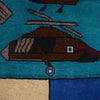 Handmade Afghan War Area Rug 3' 5" x 4' 11" ft / 103 x 150 cm - No. P28039