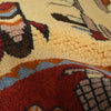 Handmade Afghan War Area Rug 3' 4" x 4' 9" ft / 101 x 146 cm - No. P28040