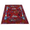 Handmade Afghan War Area Rug 3' 5" x 4' 10" ft / 105 x 147 cm - No. P28041