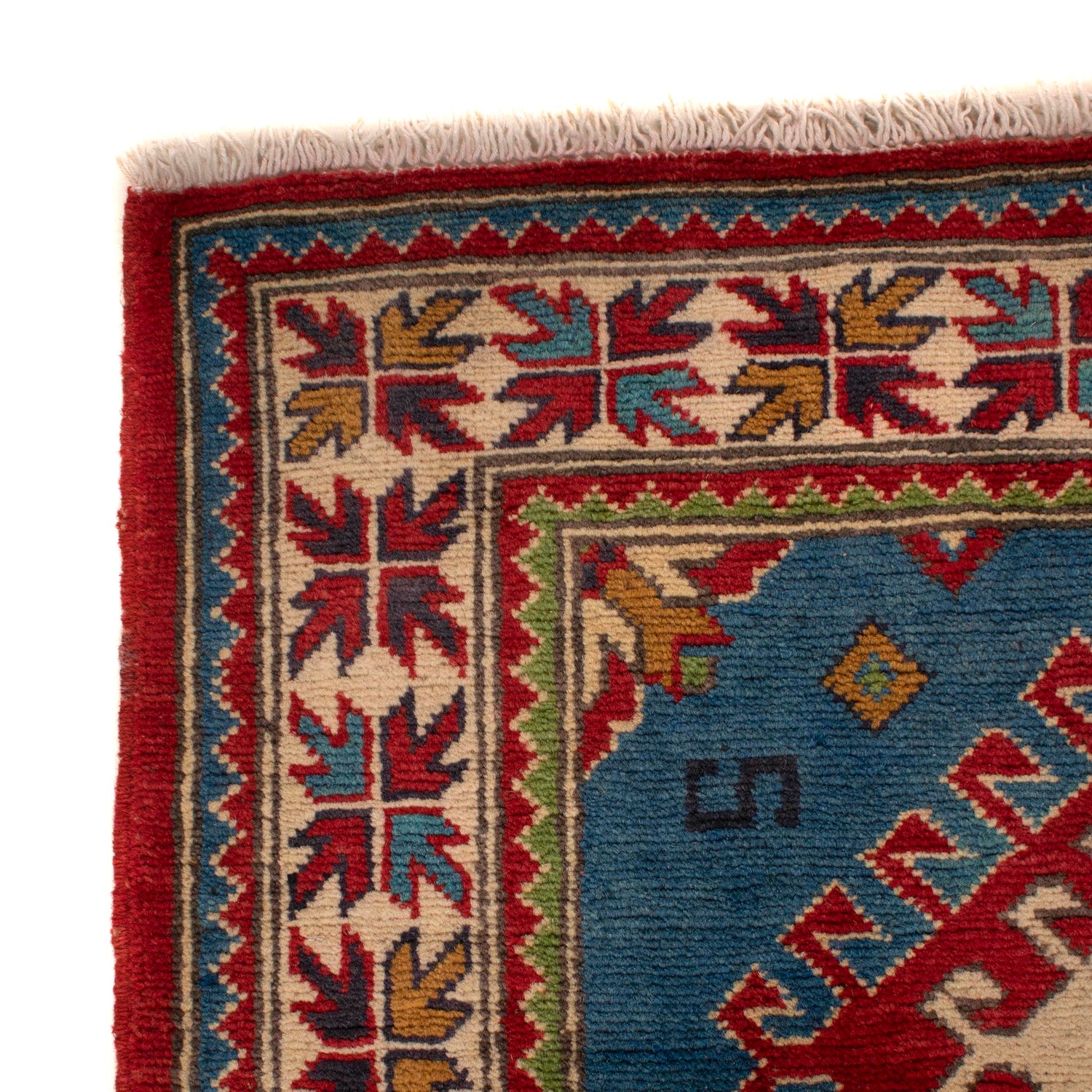Handmade Kazak Area Rug 3' 3" x 4' 8" ft / 98 x 142 cm - No. P34045
