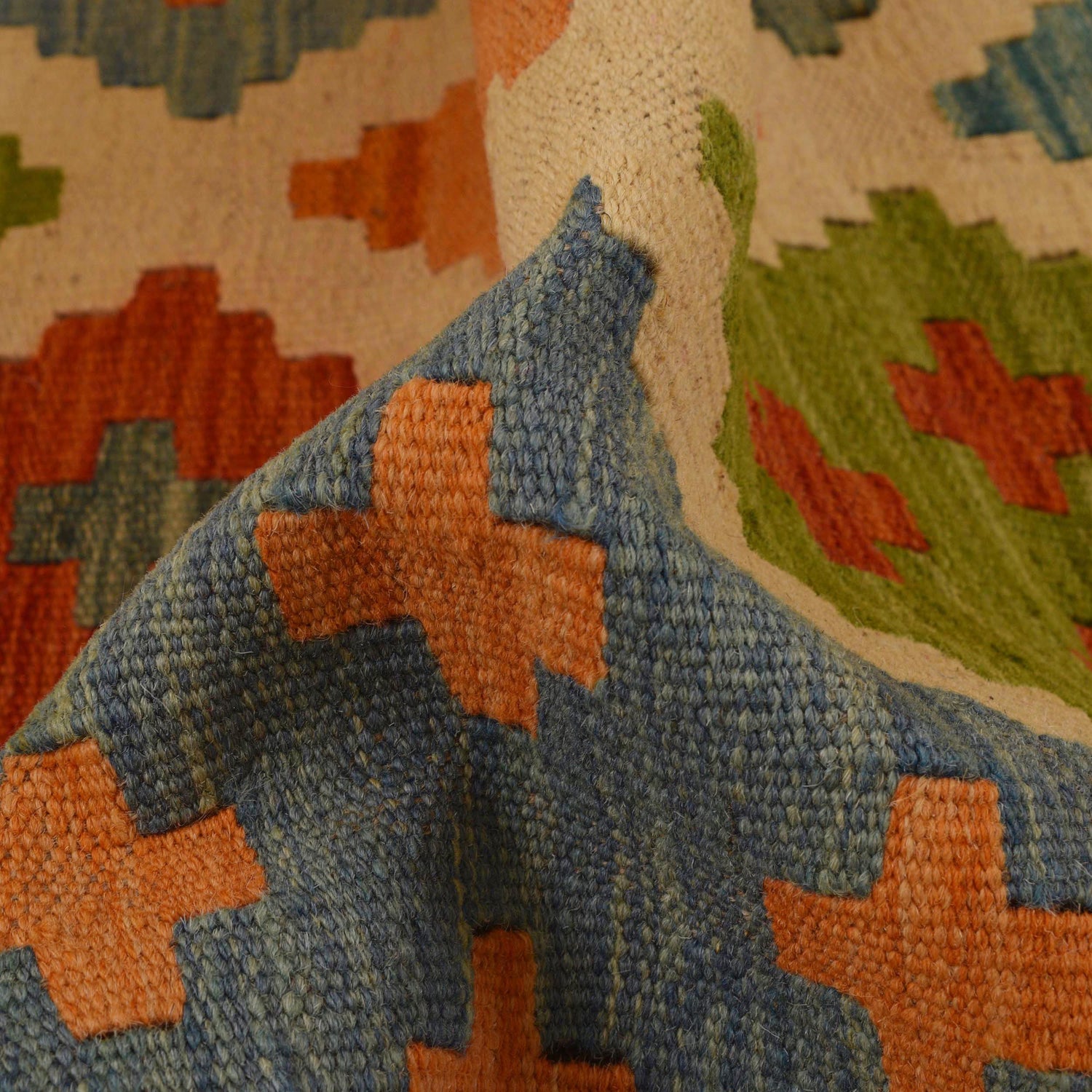 Handmade Afghan Vegetable Kilim Runner 2' 0" x 6' 7" ft / 62 x 200 cm - No. P34256