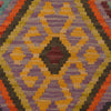Multi Color ful Flat-Weave Wool Kilim Runner 1' 9" x 6' 6" ft / 54 x 198 cm - No. P34270
