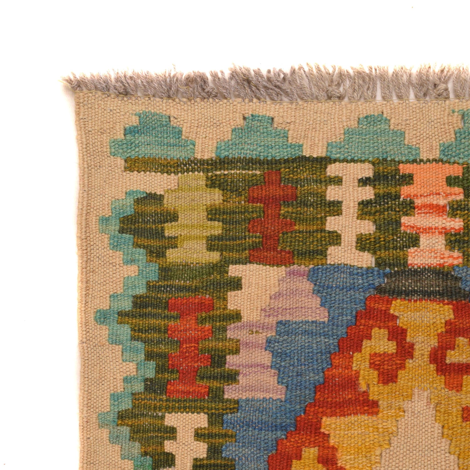 Handmade Vegetable Kilim Runner 1' 8" x 6' 6" ft / 52 x 198 cm - No. P34271