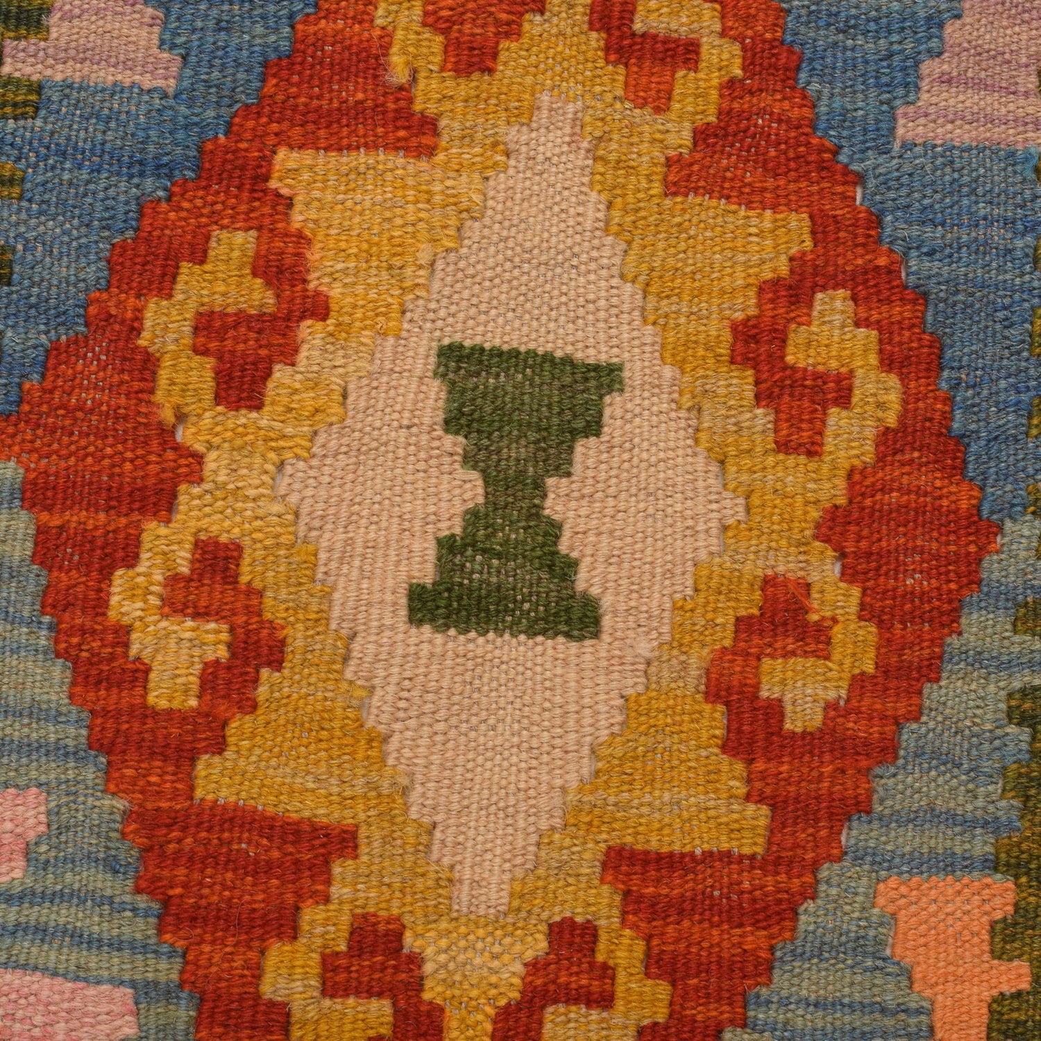 Handmade Vegetable Kilim Runner 1' 8" x 6' 6" ft / 52 x 198 cm - No. P34271