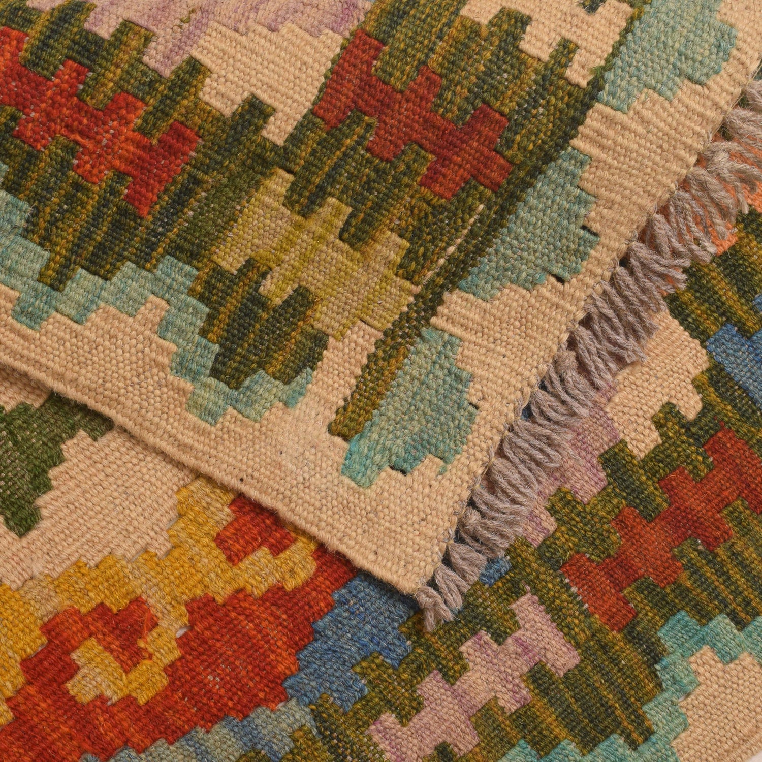 Handmade Vegetable Kilim Runner 1' 8" x 6' 6" ft / 52 x 198 cm - No. P34271