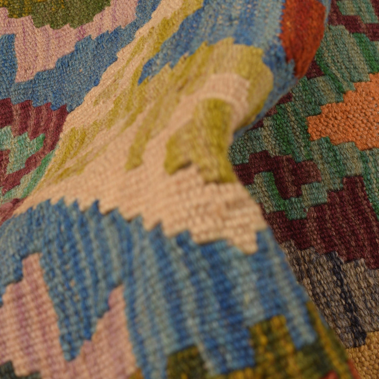 Handmade Vegetable Kilim Runner 1' 8" x 6' 6" ft / 52 x 198 cm - No. P34271