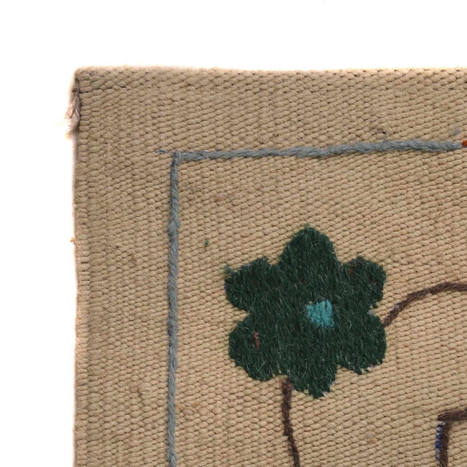 Pakistani Embroidery Kilim 5' 5" x 7' 9" ft / 165 x 236 cm - No. P34392